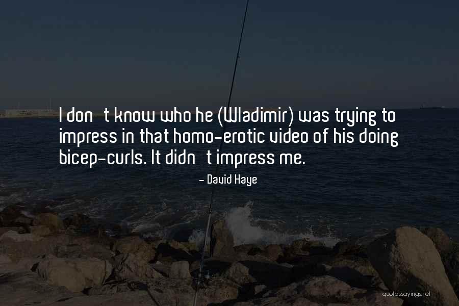 Done Trying To Impress You Quotes By David Haye