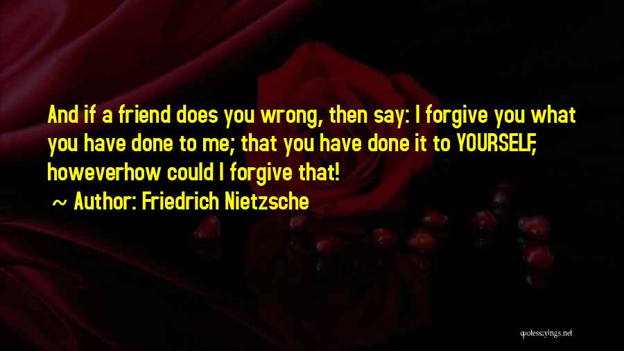 Done You Wrong Quotes By Friedrich Nietzsche