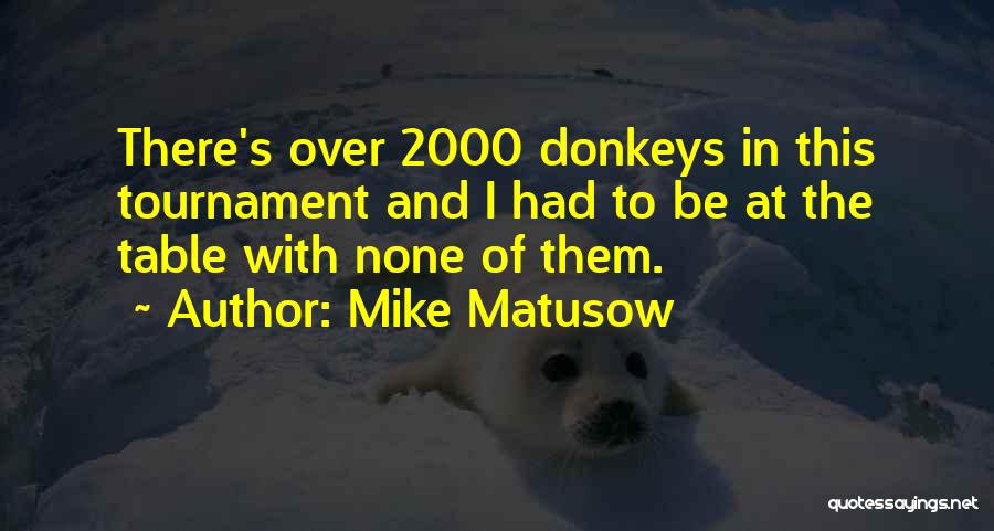 Donkey Quotes By Mike Matusow