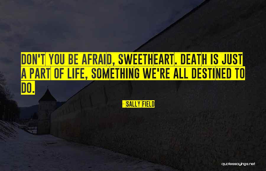 Don't Be Afraid Of Death Quotes By Sally Field