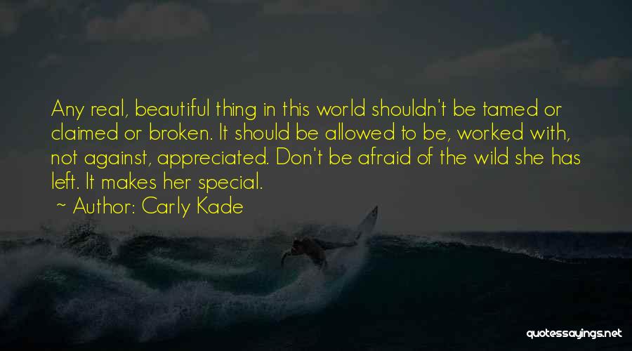 Don't Be Afraid Of The World Quotes By Carly Kade