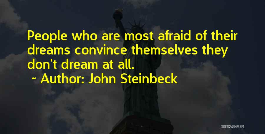 Don't Be Afraid To Dream Quotes By John Steinbeck