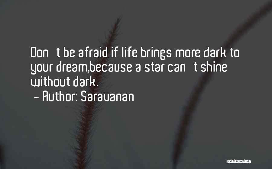 Don't Be Afraid To Dream Quotes By Saravanan