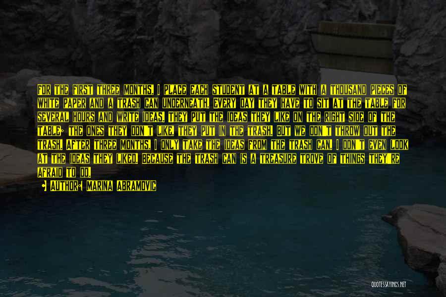 Don't Be Afraid To Put Yourself Out There Quotes By Marina Abramovic