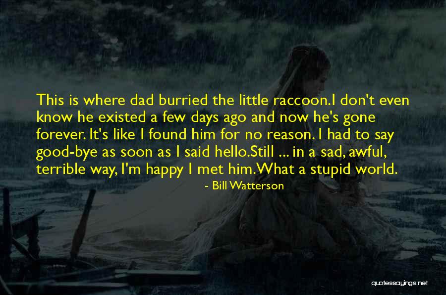 Don't Be Sad That It's Over Quotes By Bill Watterson Don't Be Sad That It's Over Quotes By Bill Watterson
