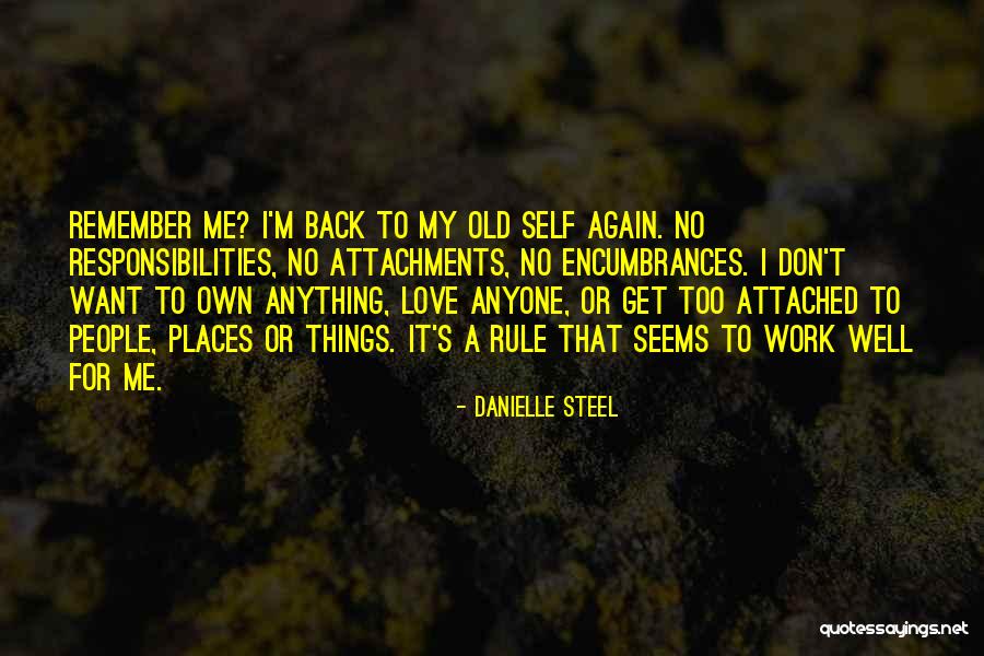 Don't Be Too Attached Quotes By Danielle Steel