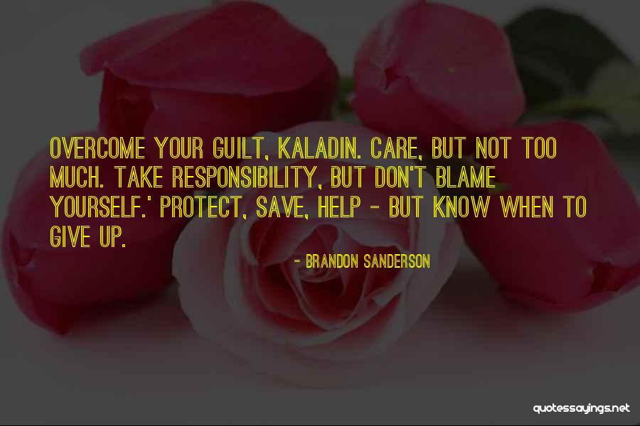 Don't Blame Yourself Quotes By Brandon Sanderson Don't Blame Yourself Quotes By Brandon Sanderson