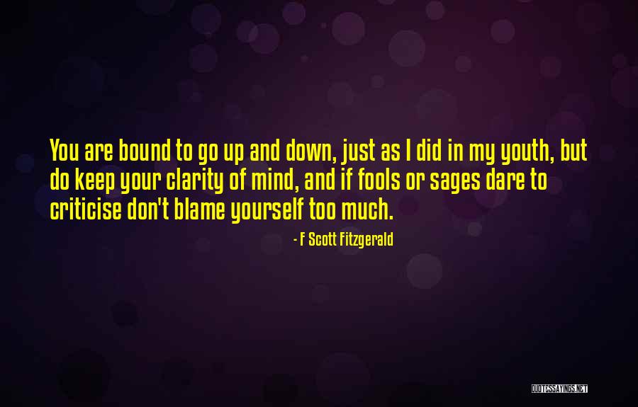 Don't Blame Yourself Quotes By F Scott Fitzgerald Don't Blame Yourself Quotes By F Scott Fitzgerald