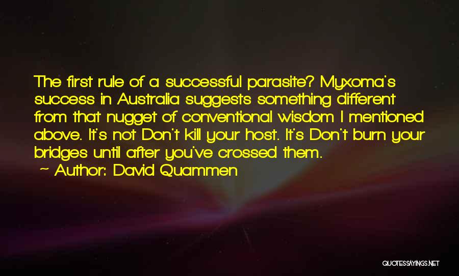 Don't Burn Your Bridges Quotes By David Quammen