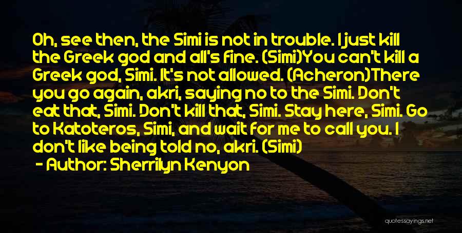 Don't Call Me Again Quotes By Sherrilyn Kenyon