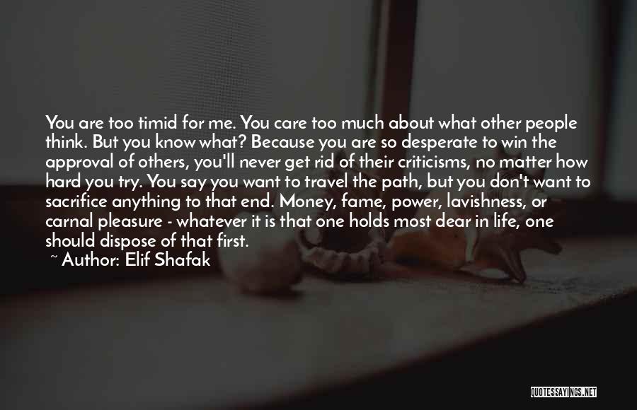 Don't Care Others Think Quotes By Elif Shafak