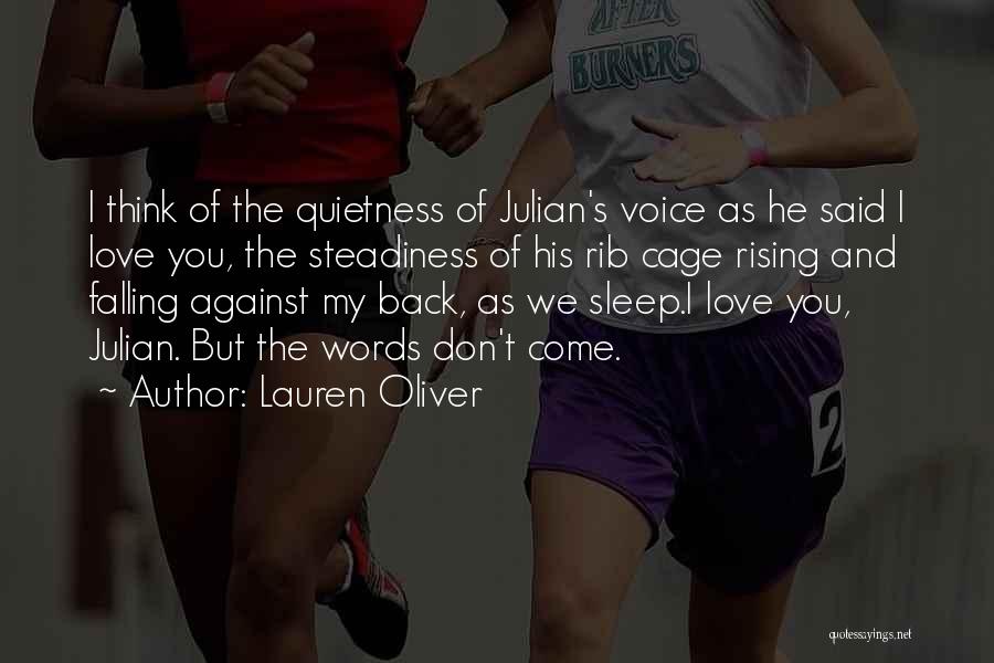 Don't Come Back Love Quotes By Lauren Oliver