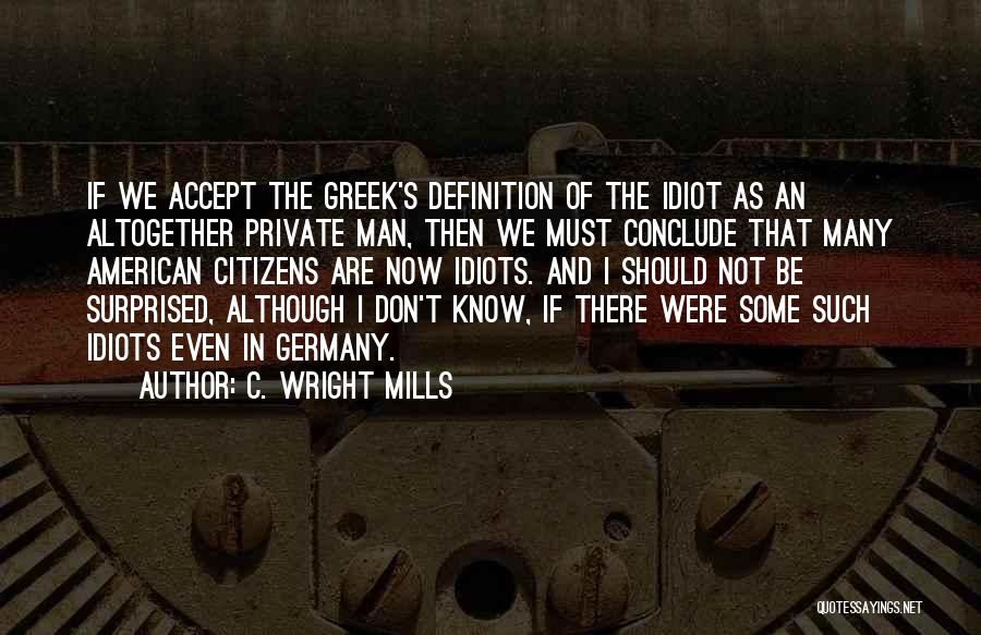 Don't Conclude Quotes By C. Wright Mills