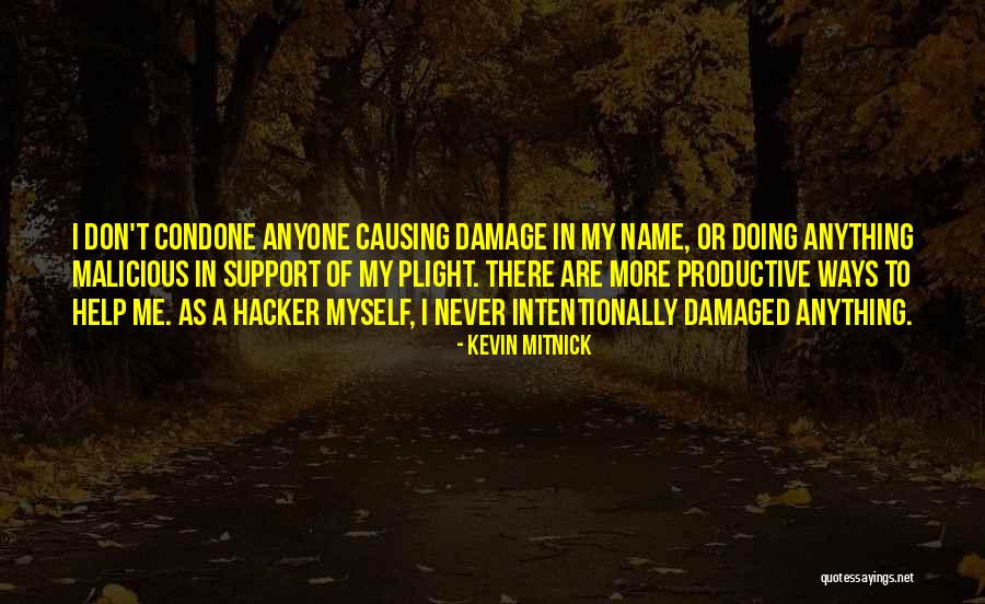 Don't Condone Quotes By Kevin Mitnick