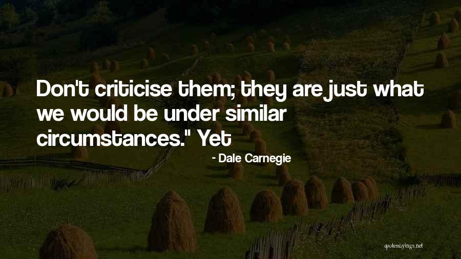 Don't Criticise Others Quotes By Dale Carnegie