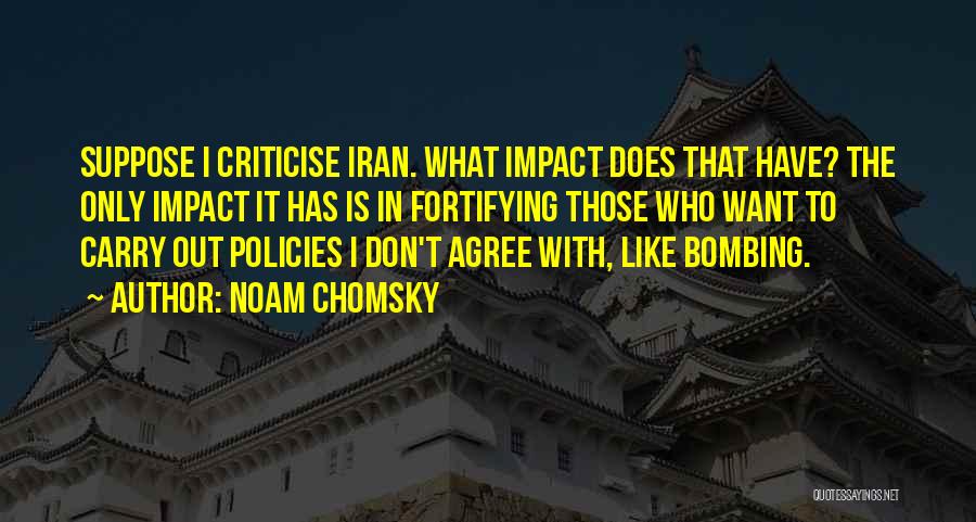 Don't Criticise Others Quotes By Noam Chomsky