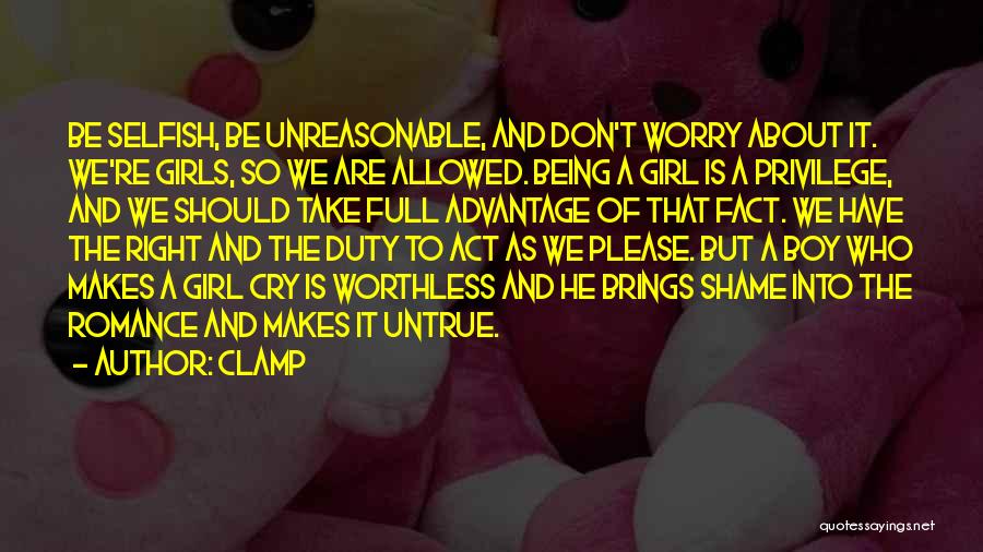 Don't Cry Over Boy Quotes By CLAMP