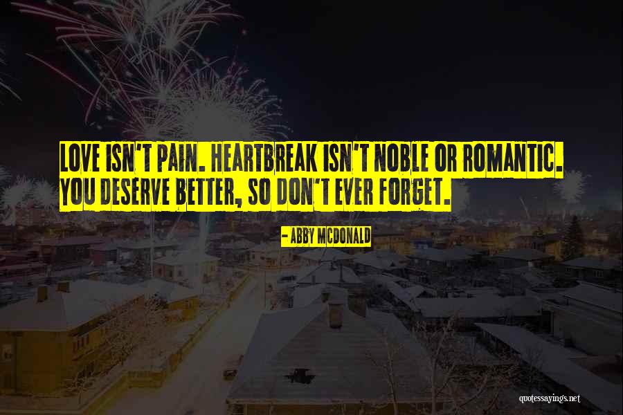 Don't Deserve Love Quotes By Abby McDonald Don't Deserve Love Quotes By Abby McDonald