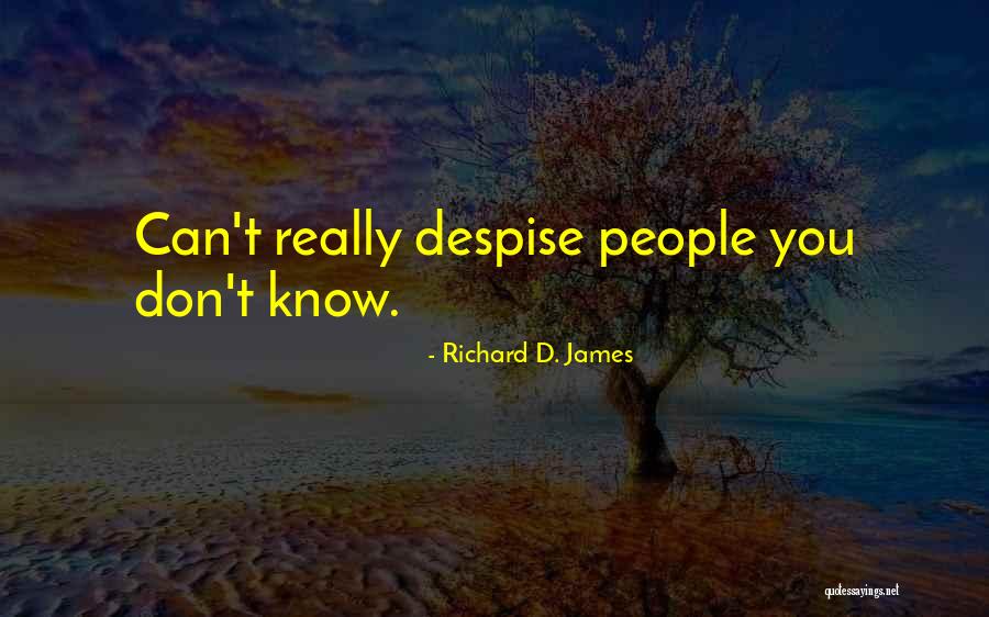 Don't Despise Quotes By Richard D. James Don't Despise Quotes By Richard D. James