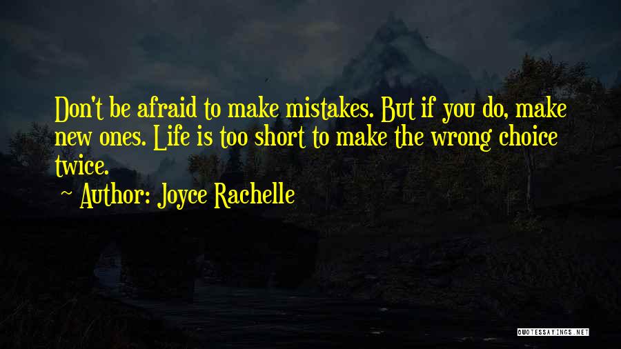 Don't Do Mistakes Quotes By Joyce Rachelle