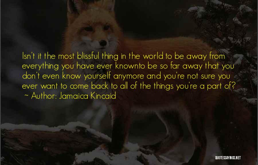Don't Even Know Anymore Quotes By Jamaica Kincaid
