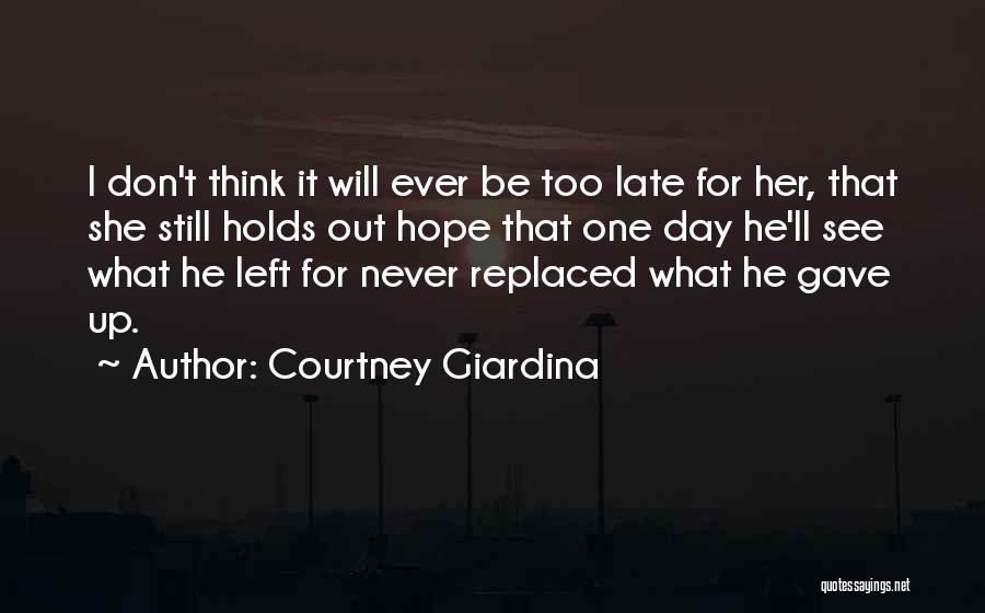 Don't Ever Think Quotes By Courtney Giardina
