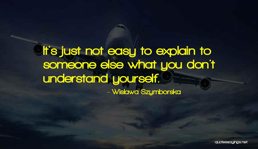 Don't Explain Yourself Quotes By Wislawa Szymborska Don't Explain Yourself Quotes By Wislawa Szymborska