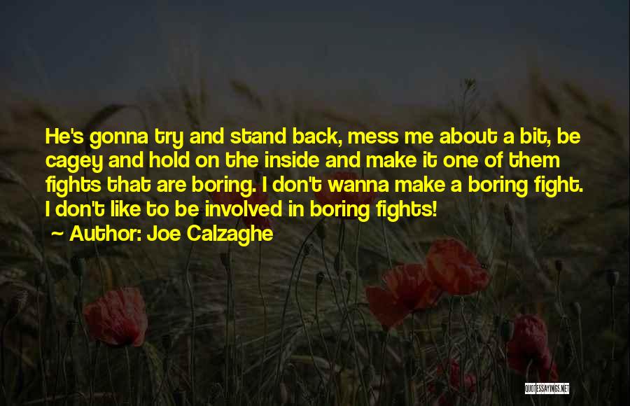 Don't Fight Back Quotes By Joe Calzaghe