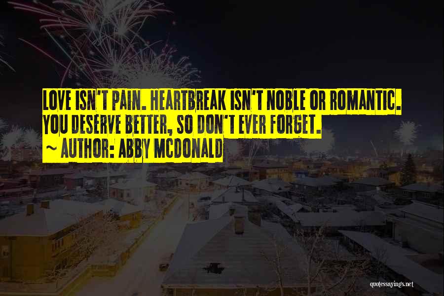 Don't Forget Love Quotes By Abby McDonald