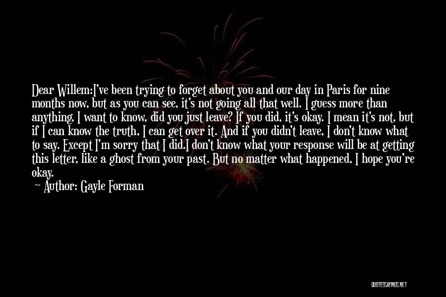 Don't Forget Past Quotes By Gayle Forman