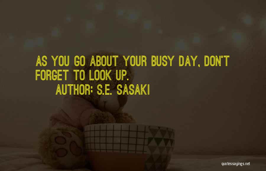 Don't Forget To Look Up Quotes By S.E. Sasaki