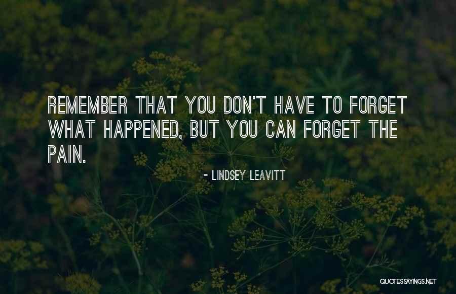 Don't Forget What We Had Quotes By Lindsey Leavitt