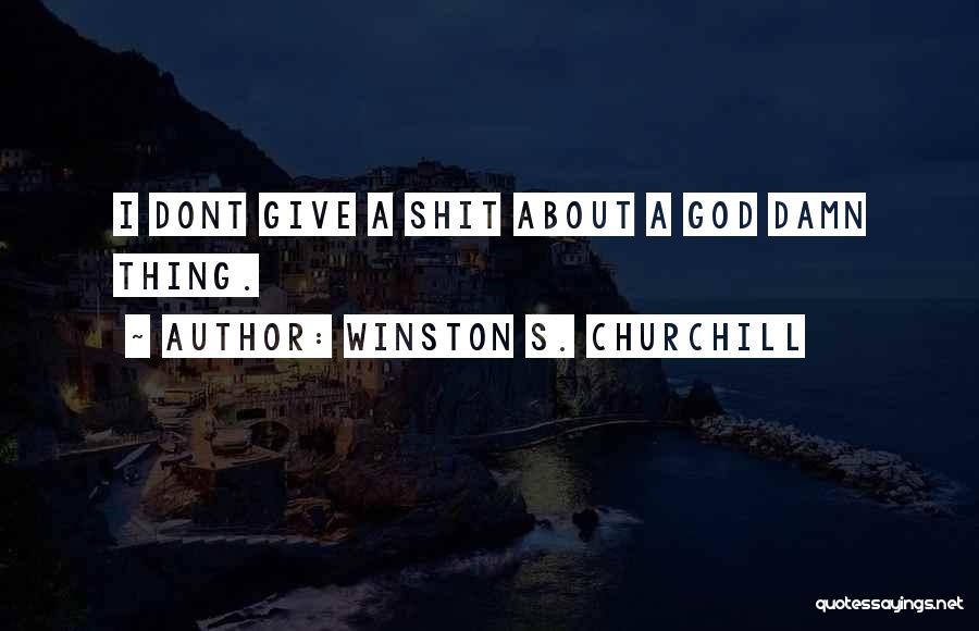 Dont Give Damn Quotes By Winston S. Churchill