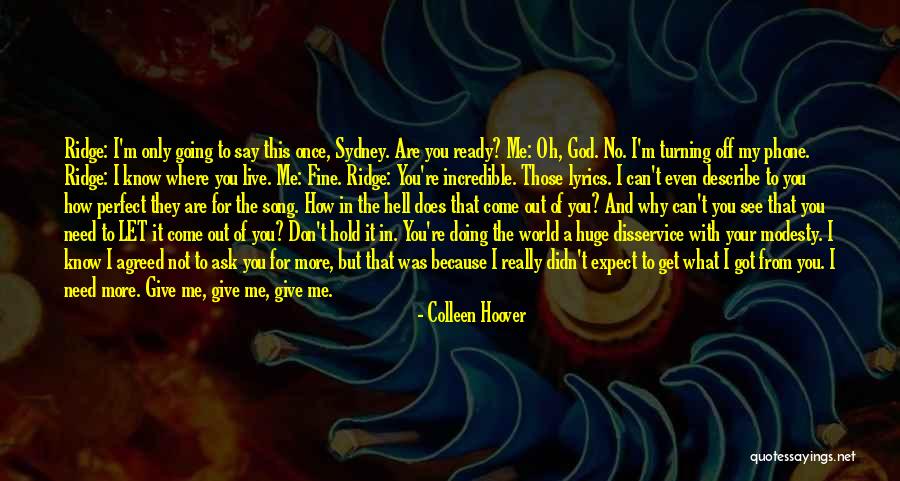 Don't Give Up Just Hold On Quotes By Colleen Hoover