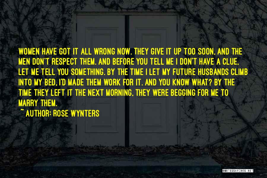 Don't Give Up Now Quotes By Rose Wynters