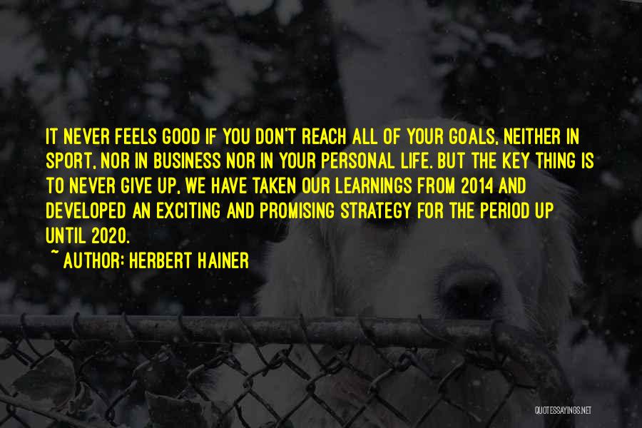 Don't Give Up Quotes By Herbert Hainer