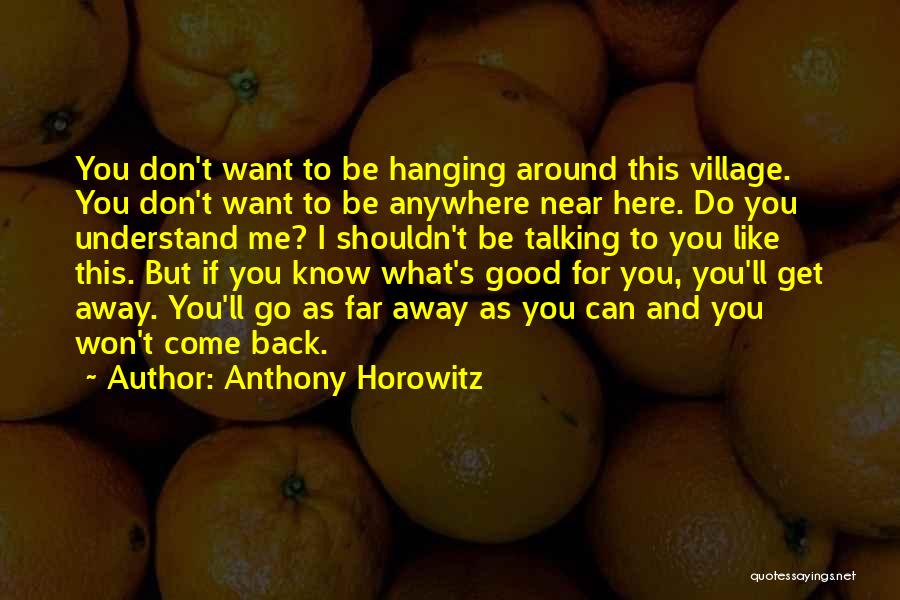 Don't Go Anywhere Quotes By Anthony Horowitz