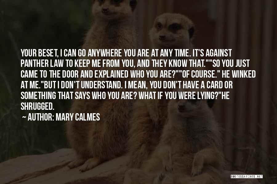 Don't Go Anywhere Quotes By Mary Calmes