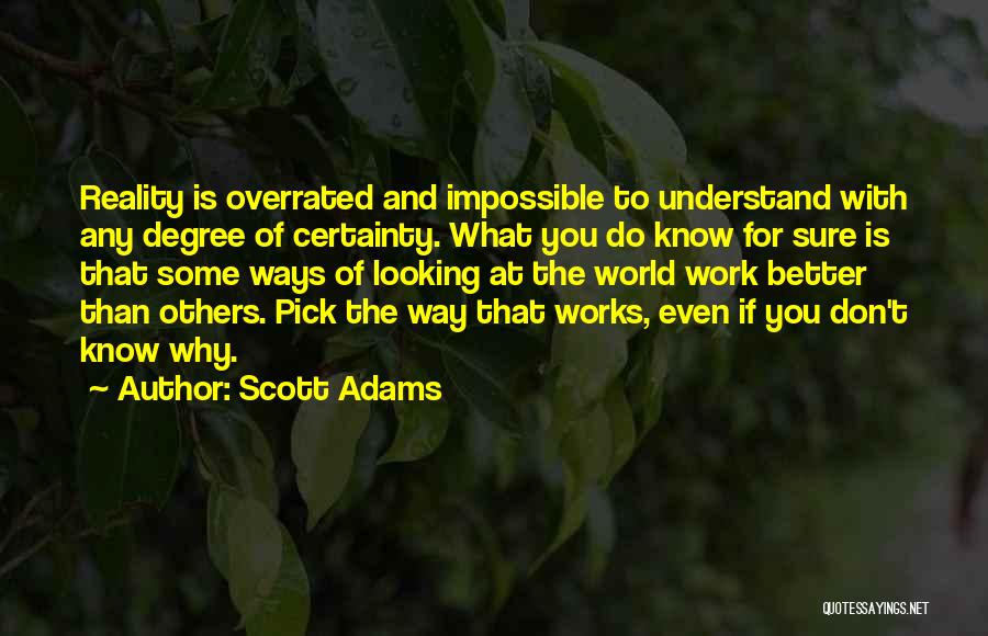 Don't Go Looking For Something Better Quotes By Scott Adams