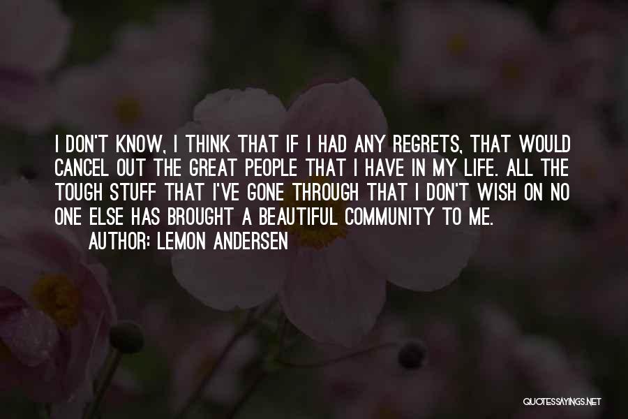 Don't Have Regrets Quotes By Lemon Andersen