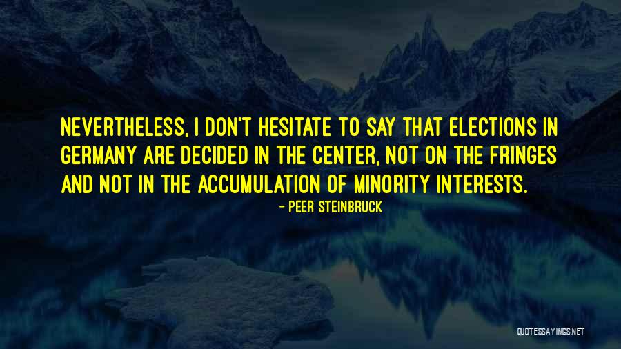 Don't Hesitate Quotes By Peer Steinbruck