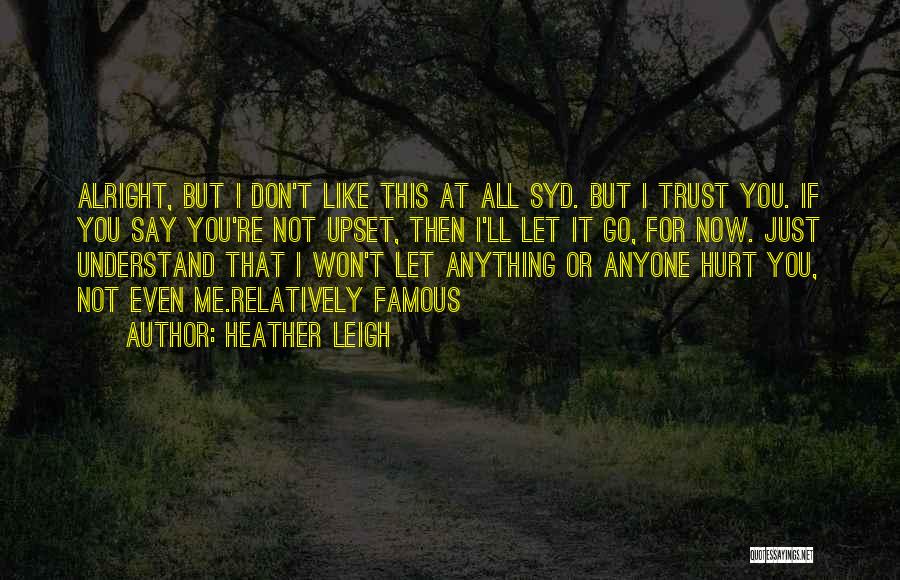 Don't Hurt Anyone Quotes By Heather Leigh