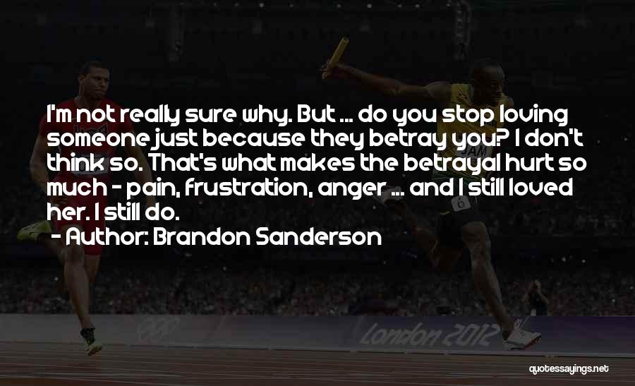 Don't Hurt Someone So Much Quotes By Brandon Sanderson