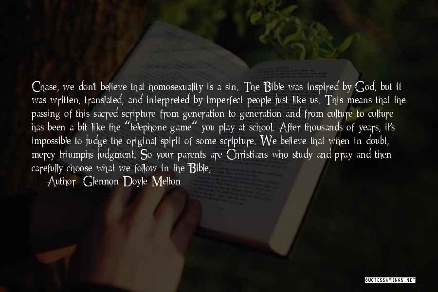 Don't Judge Bible Quotes By Glennon Doyle Melton