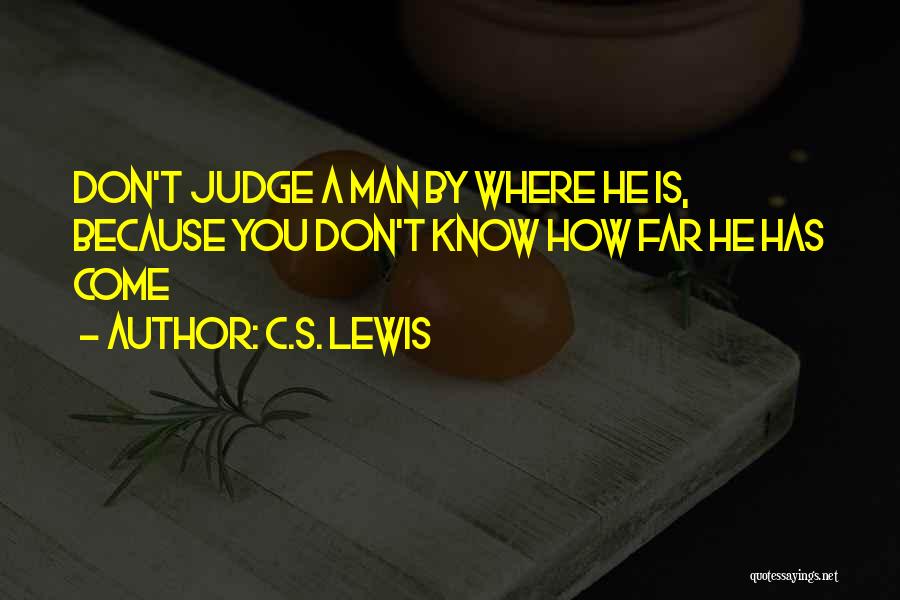 Don't Judge Me You Know Nothing Quotes By C.S. Lewis