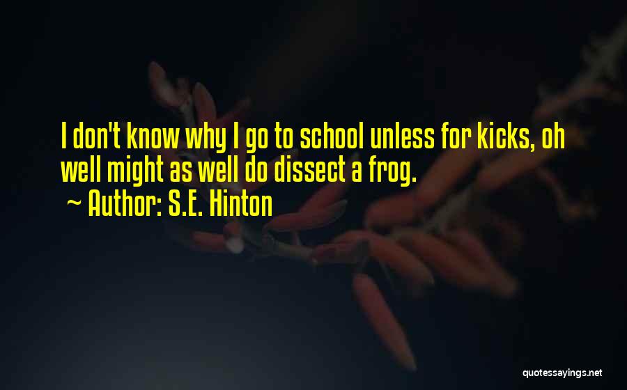 Don't Know Do Quotes By S.E. Hinton