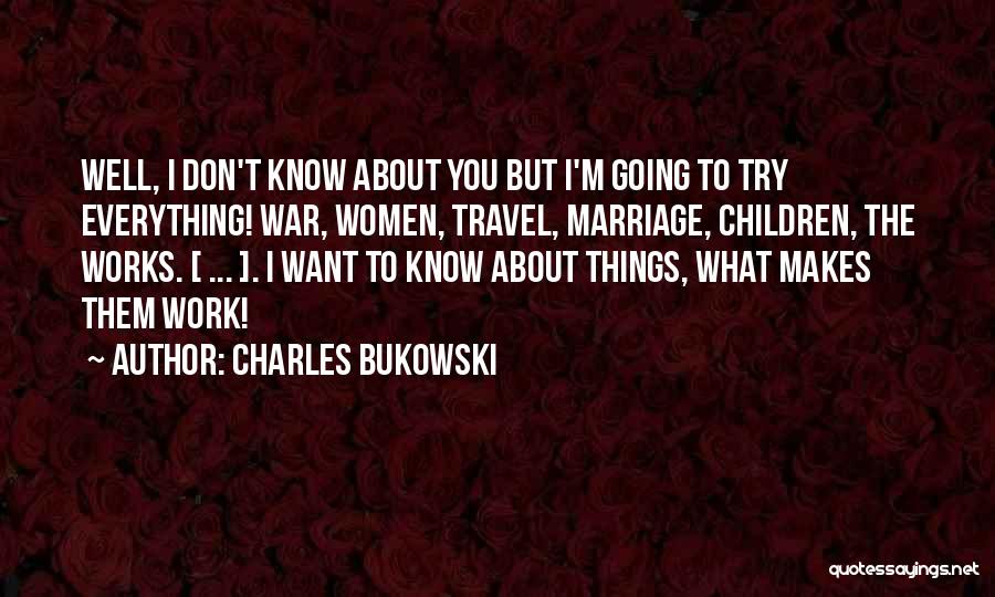 Don't Know Unless You Try Quotes By Charles Bukowski