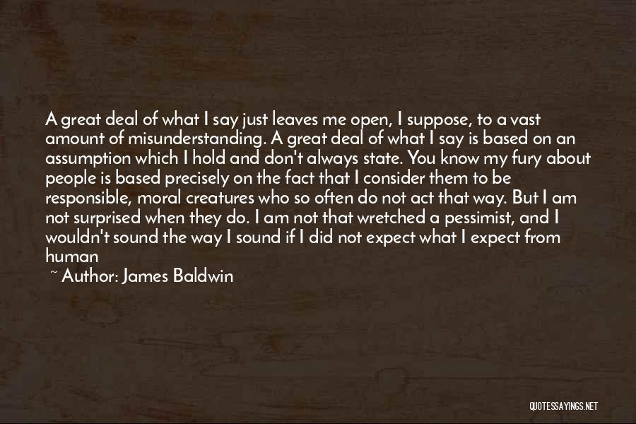 Don't Know What To Expect Quotes By James Baldwin