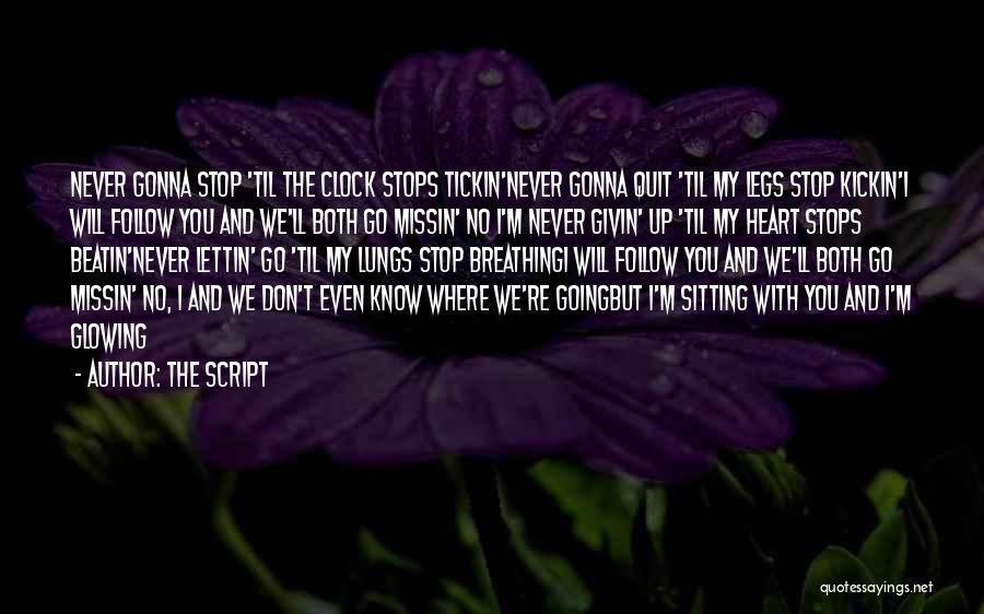 Don't Know When To Quit Quotes By The Script