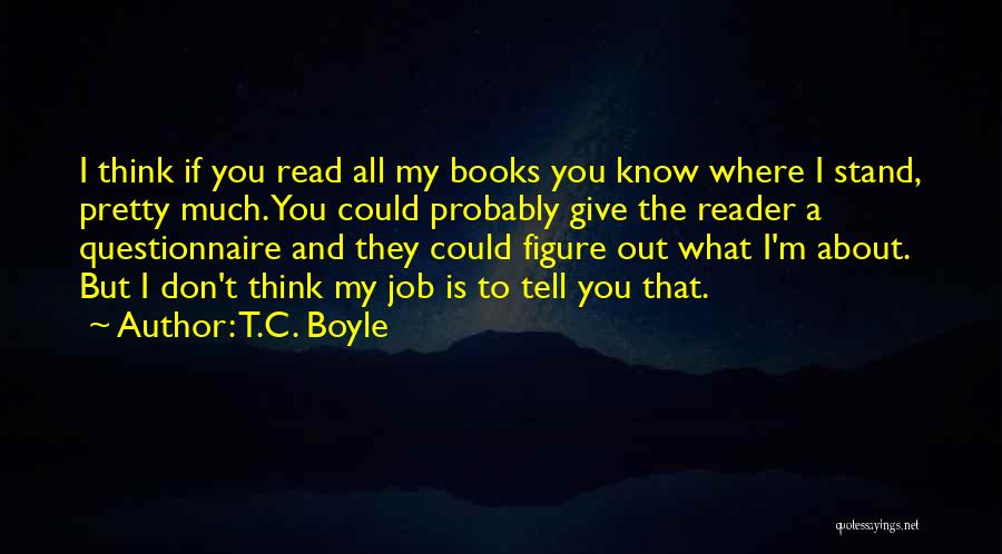 Don't Know Where I Stand Quotes By T.C. Boyle